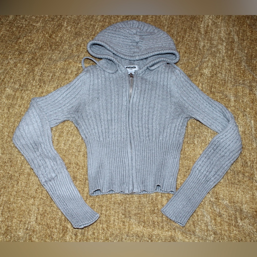 RSQ Heather Gray Women's Cowl Neck Sweater